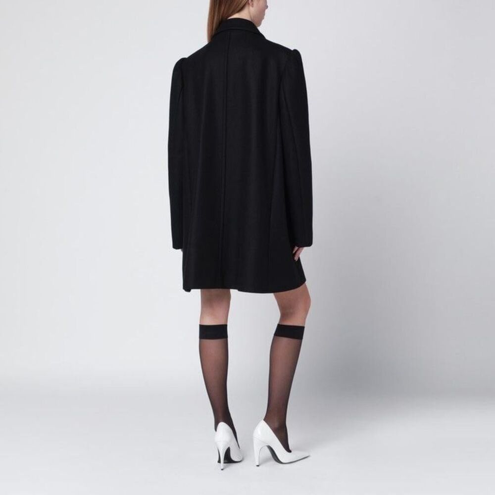 DRIES VAN NOTEN Wool Blend Collar Detail Coat Women BLACK Coats & Jackets - Picture 4 of 4